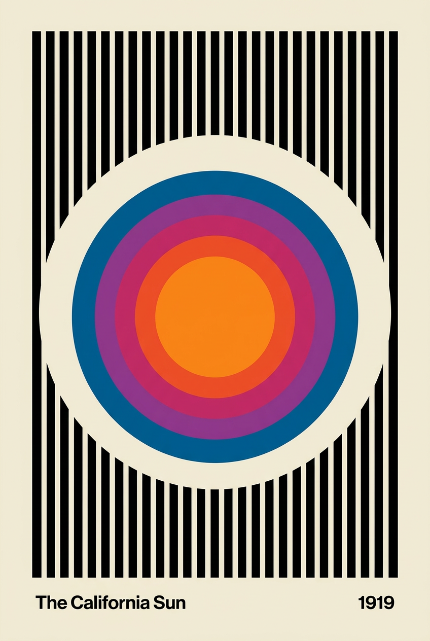 Vintage California Sun Poster