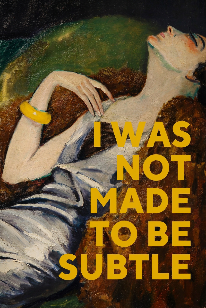 Was Not Made Be Subtle Poster