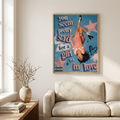 Love Movie Poster framed on a wall