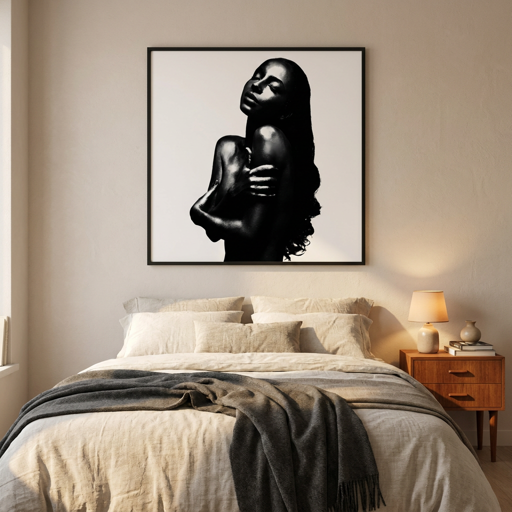 Vintage Sade Love Deluxe World Tour Poster framed on a wall