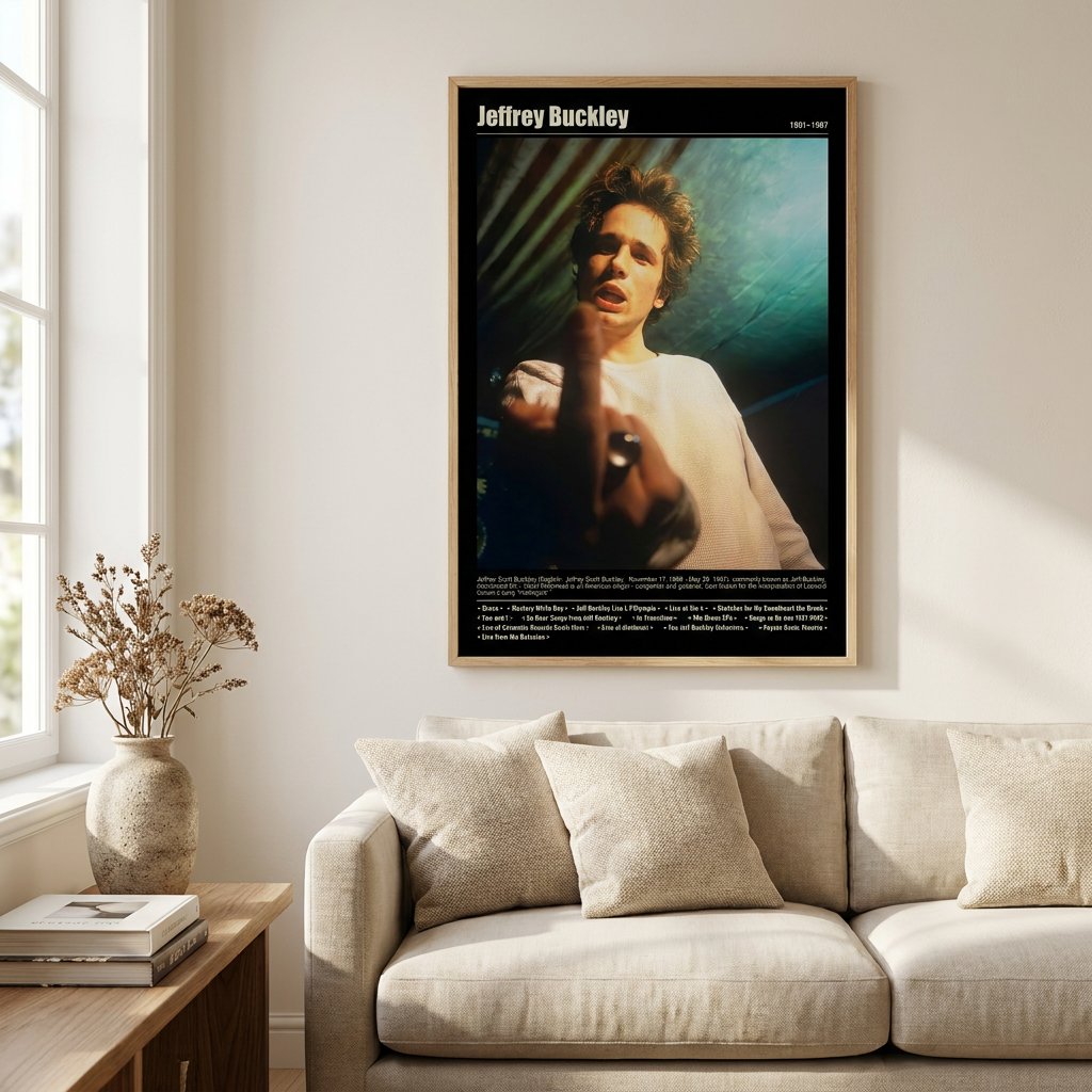 Alternative Indie Band Poster framed on a wall