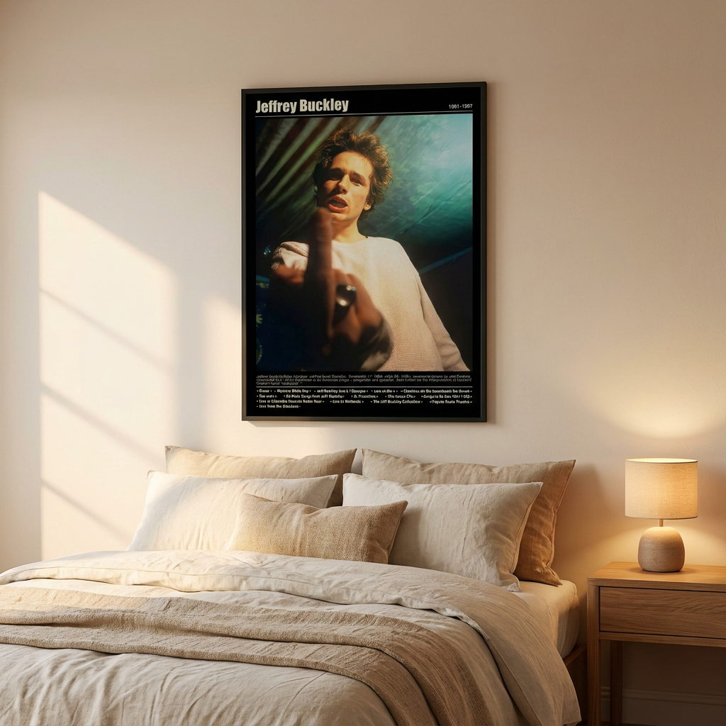 Alternative Indie Band Poster framed on a wall