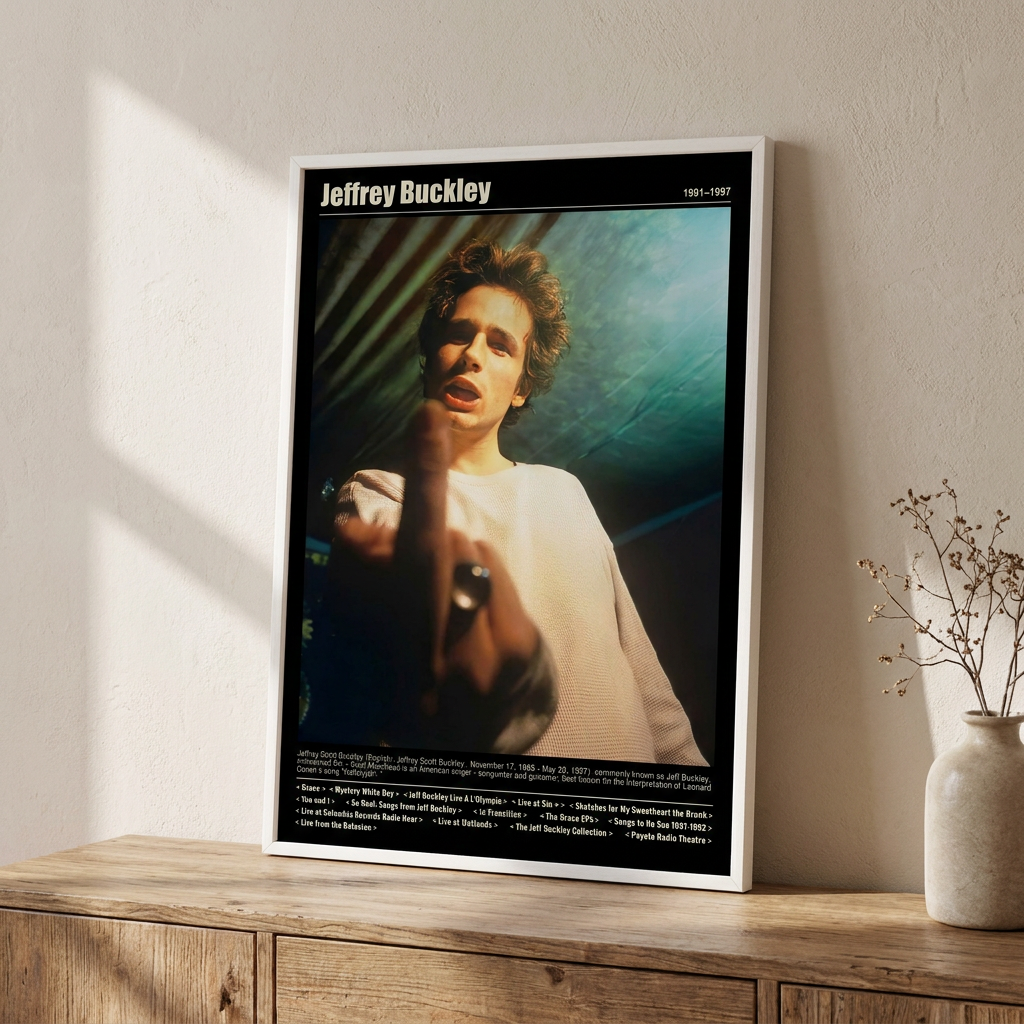 Alternative Indie Band Poster framed on a wall