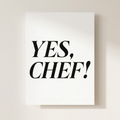 Kitchen Dining Room Small Black Kitchen Poster shown cleanly on a wall