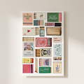 Matchbox Collage Poster shown cleanly on a wall