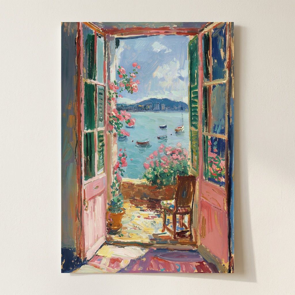 Henri Matisse Inspired Poster shown cleanly on a wall