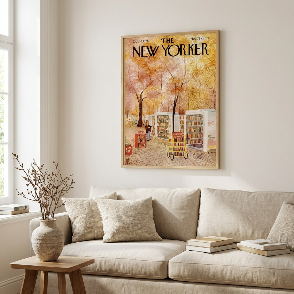 Yorker Poster framed in an interior