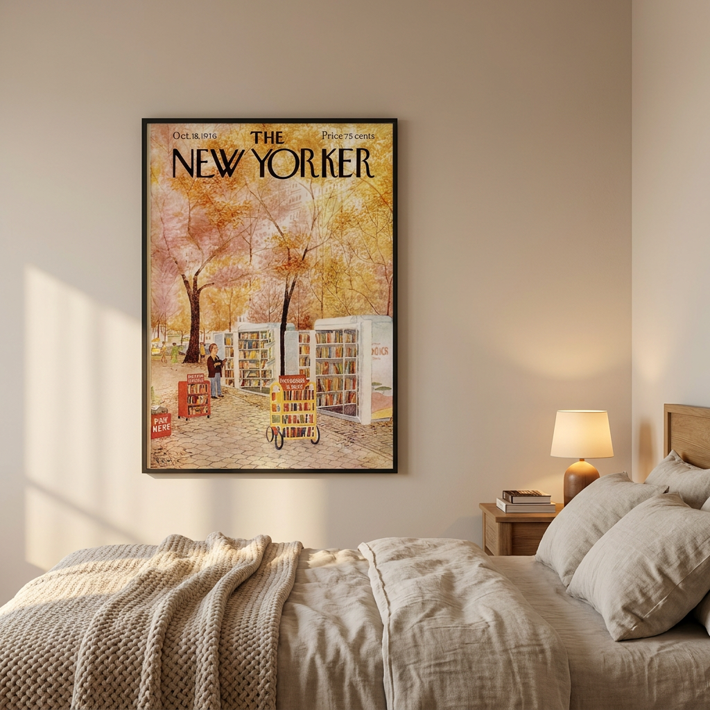 Yorker Poster framed in an interior