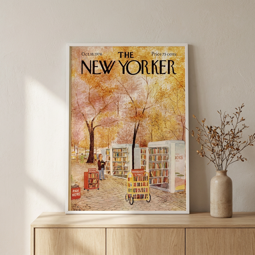 Yorker Poster framed in an interior