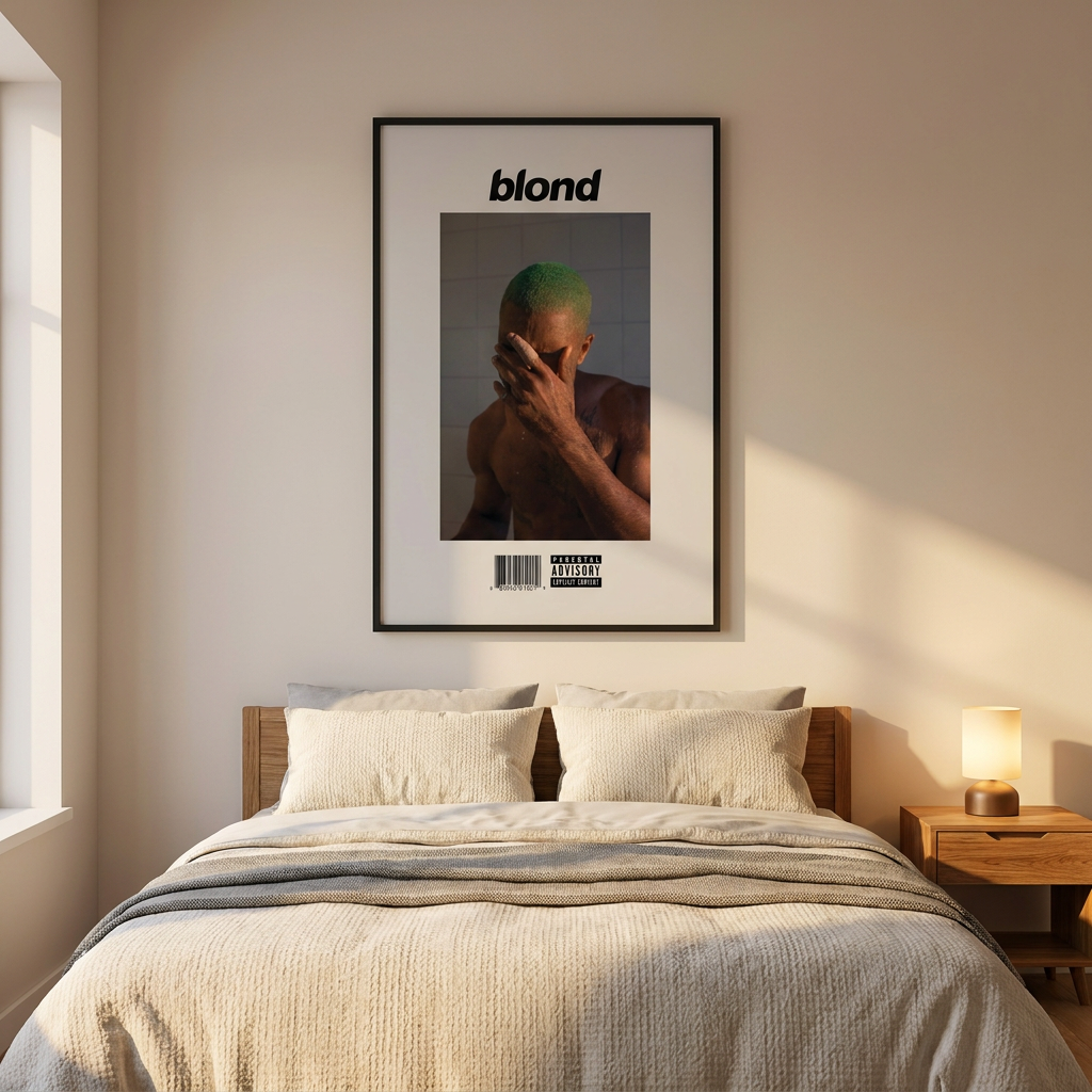 Frank Ocean Blond Ultra Hd Poster framed in an interior
