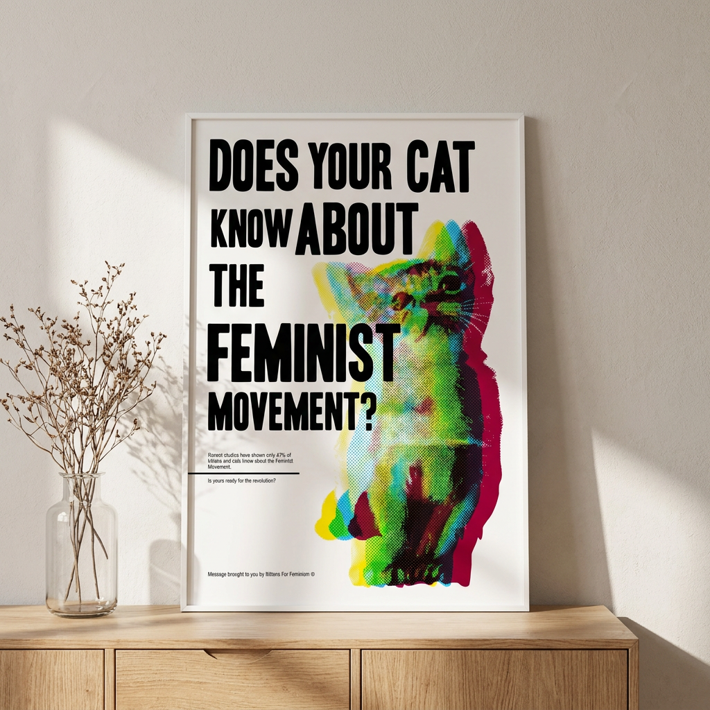 Is Your Cat Ready Poster shown cleanly on a wall