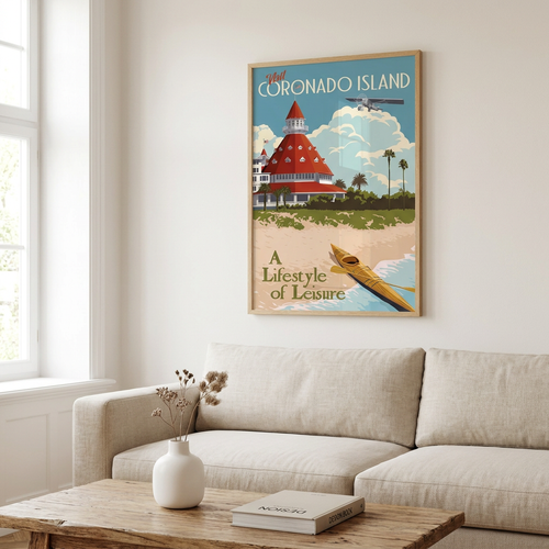 100 Vintage Travel That Inspire Travel Poster shown cleanly on a wall
