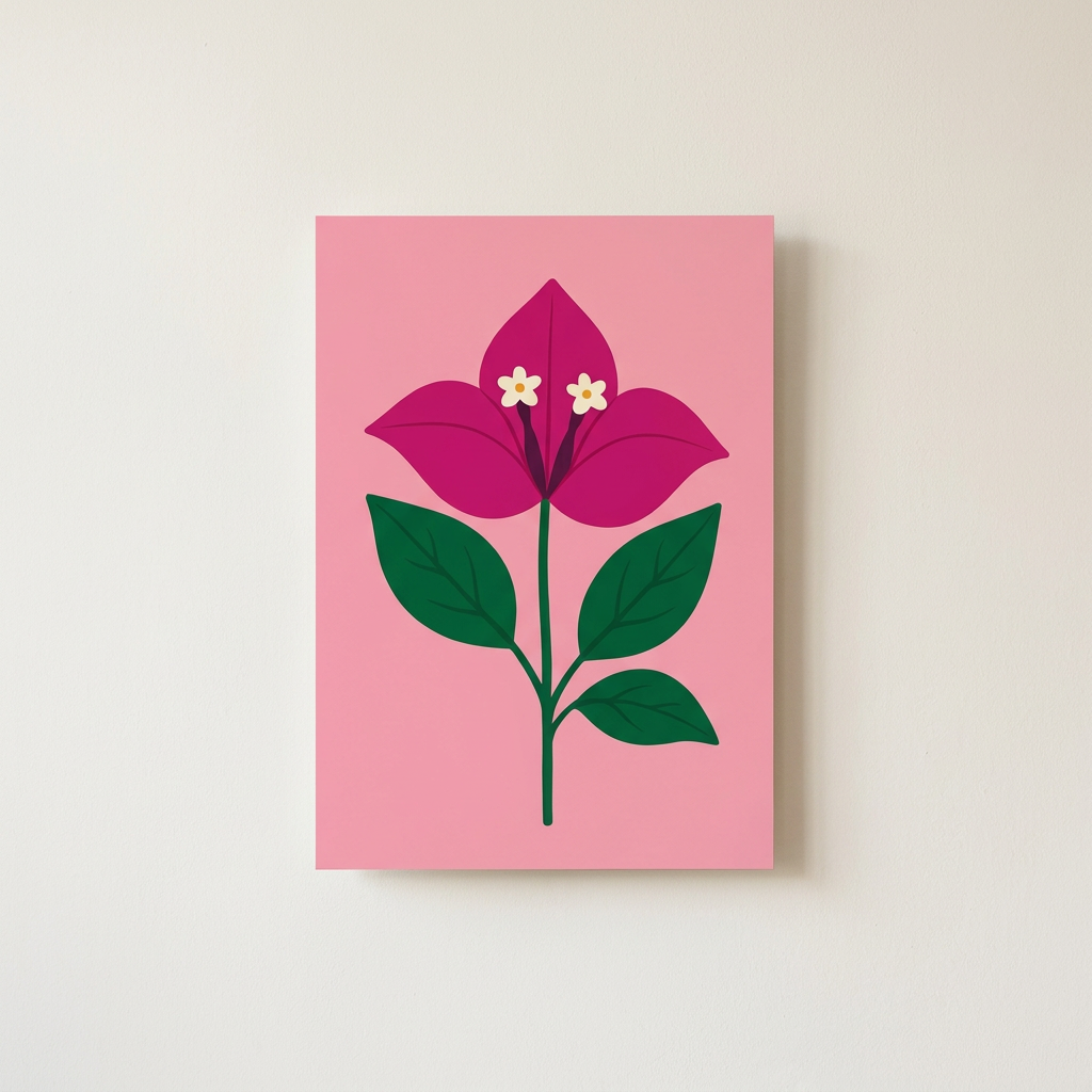 Minimalist Modern Poster shown cleanly on a wall