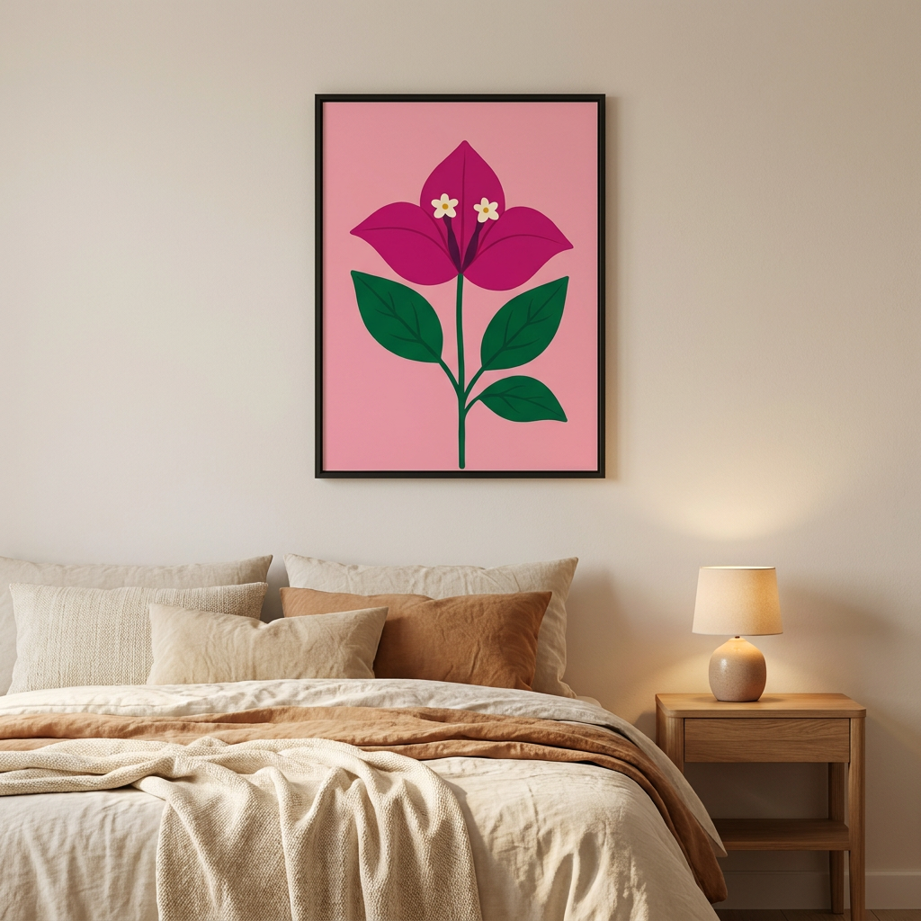 Minimalist Modern Poster framed in an interior