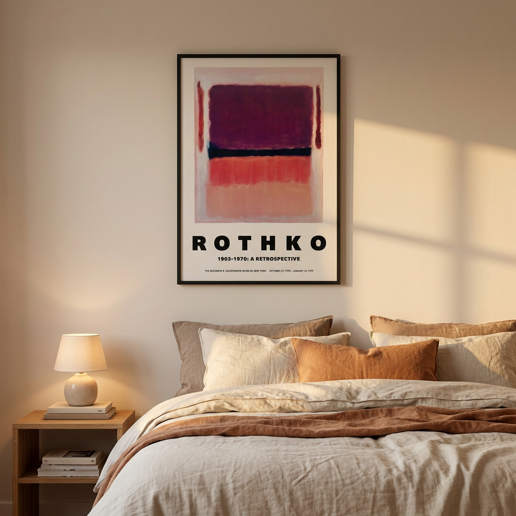 Mark Rothko Poster framed in an interior
