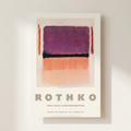 Rothko Lacma Exhibition Lithograph Violet Black Poster shown cleanly on a wall