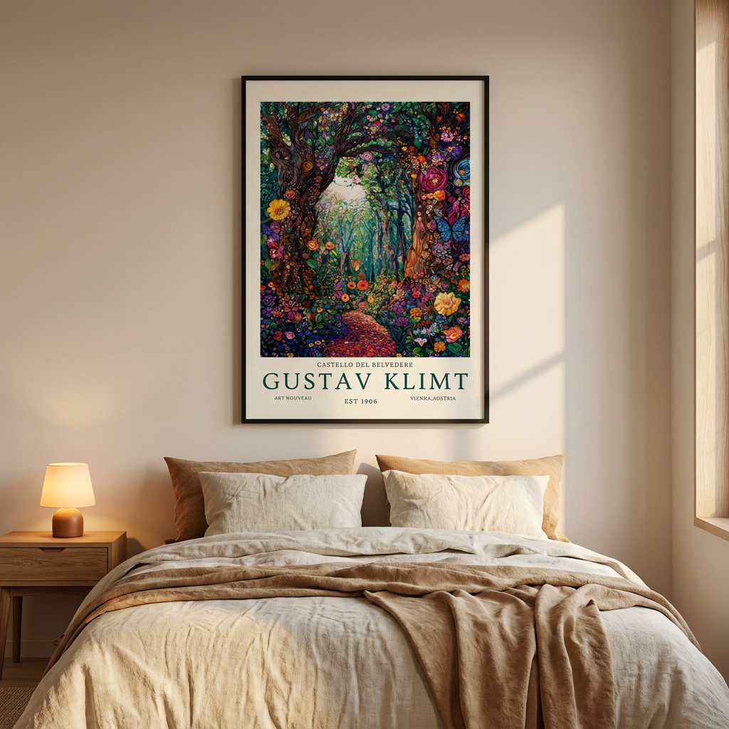 Gustav Klimt Klimt Museum Gustav Klimt Poster framed in an interior