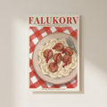 Falukorv Poster shown cleanly on a wall