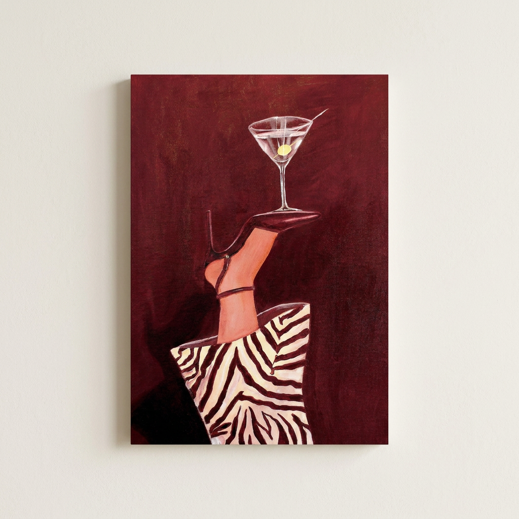 Tea Rudolf Olive Singular Poster shown cleanly on a wall