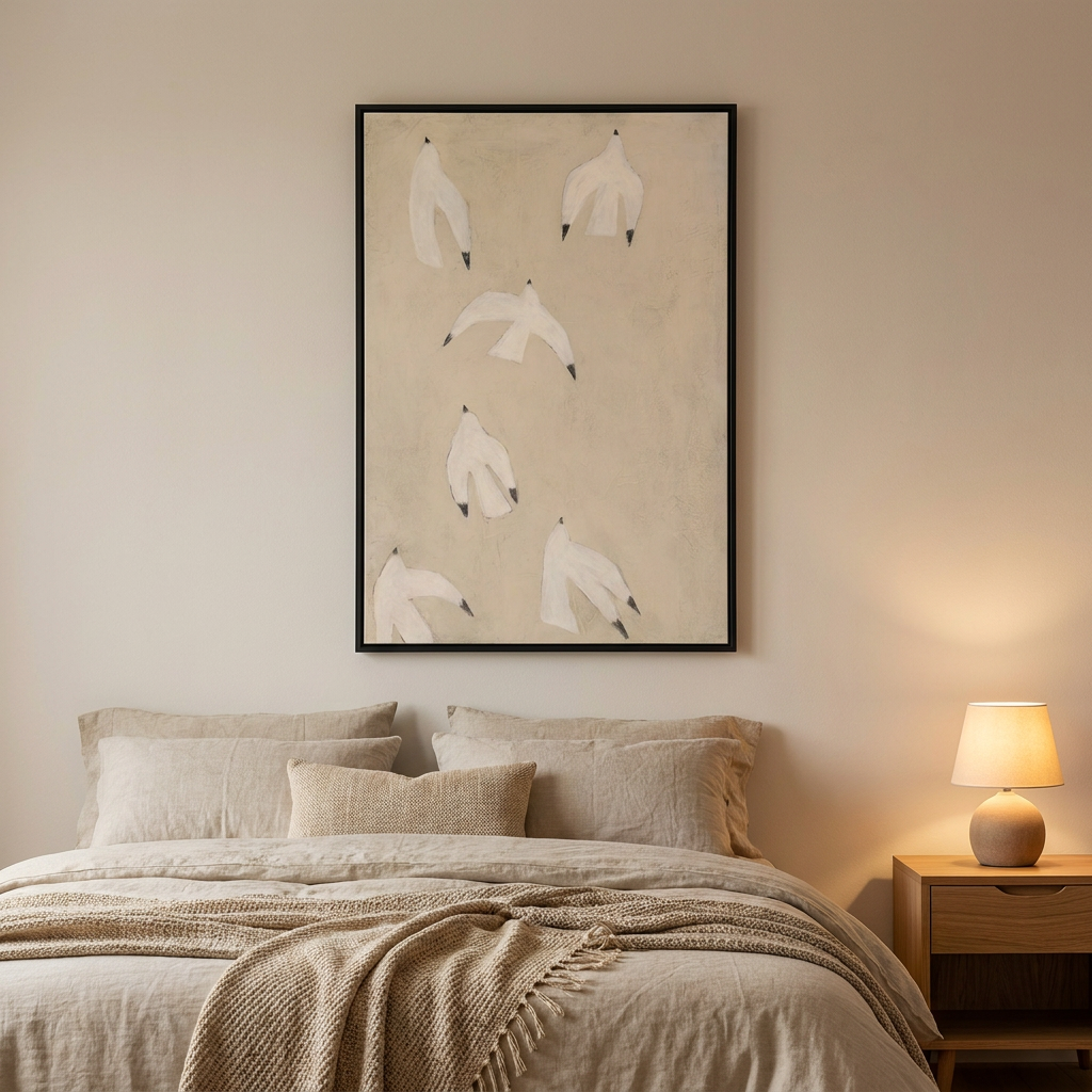 Flightmode Poster framed in an interior