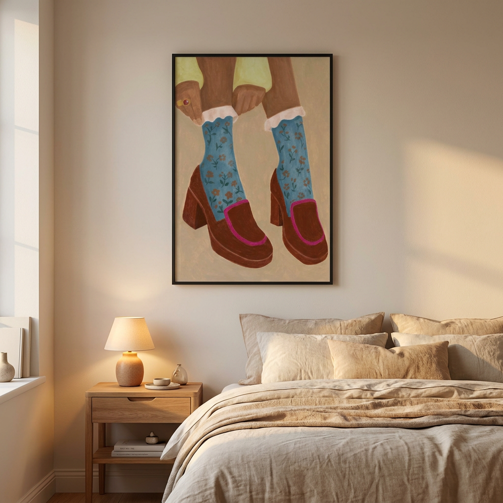 Almost Out Door Poster framed in an interior