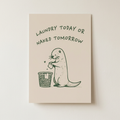 Laundry Today Or Naked Tomorrow Poster shown cleanly on a wall