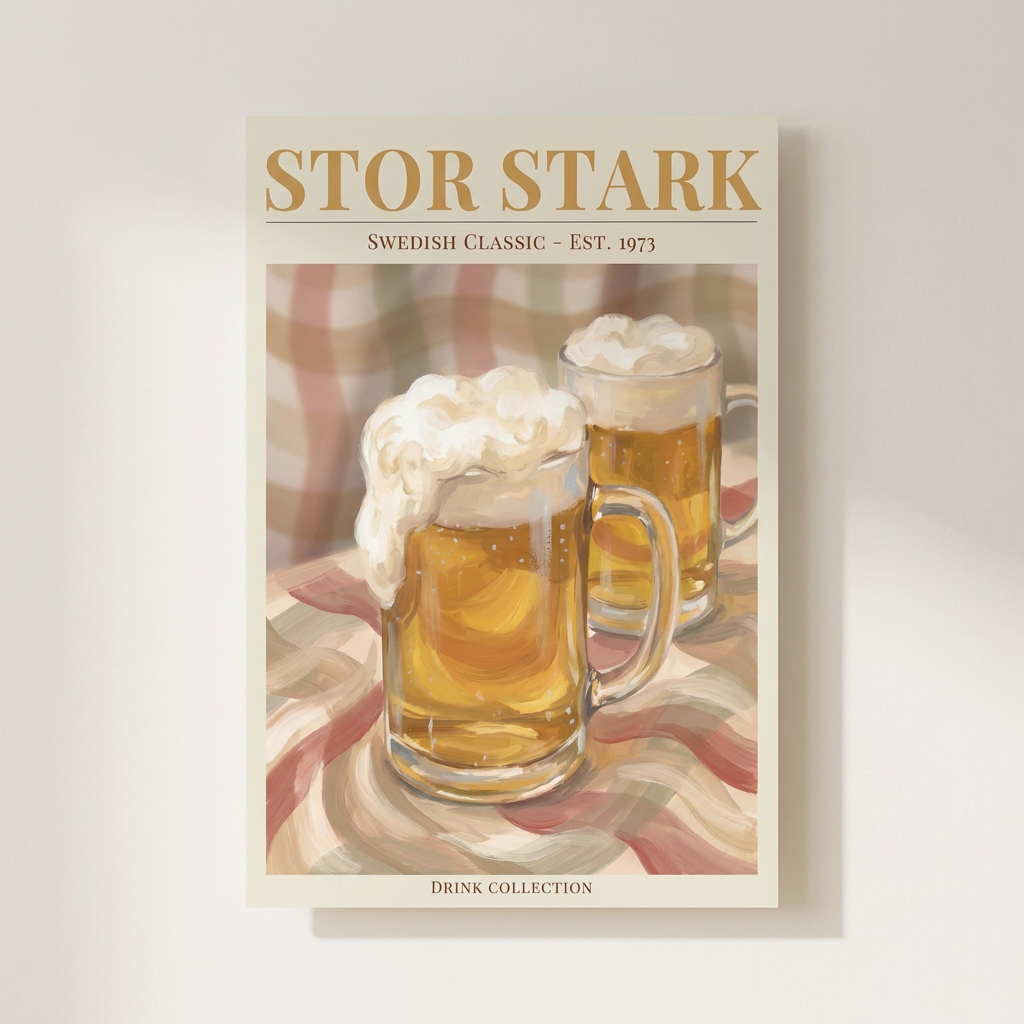 En Stor Stark Poster shown cleanly on a wall