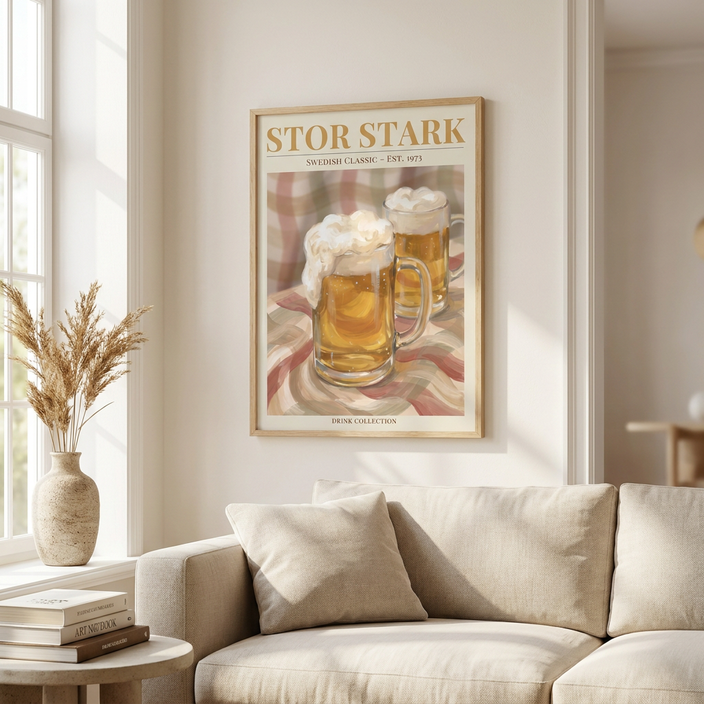 En Stor Stark Poster framed in an interior