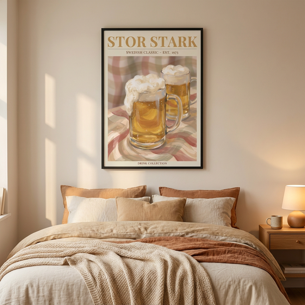 En Stor Stark Poster framed in an interior