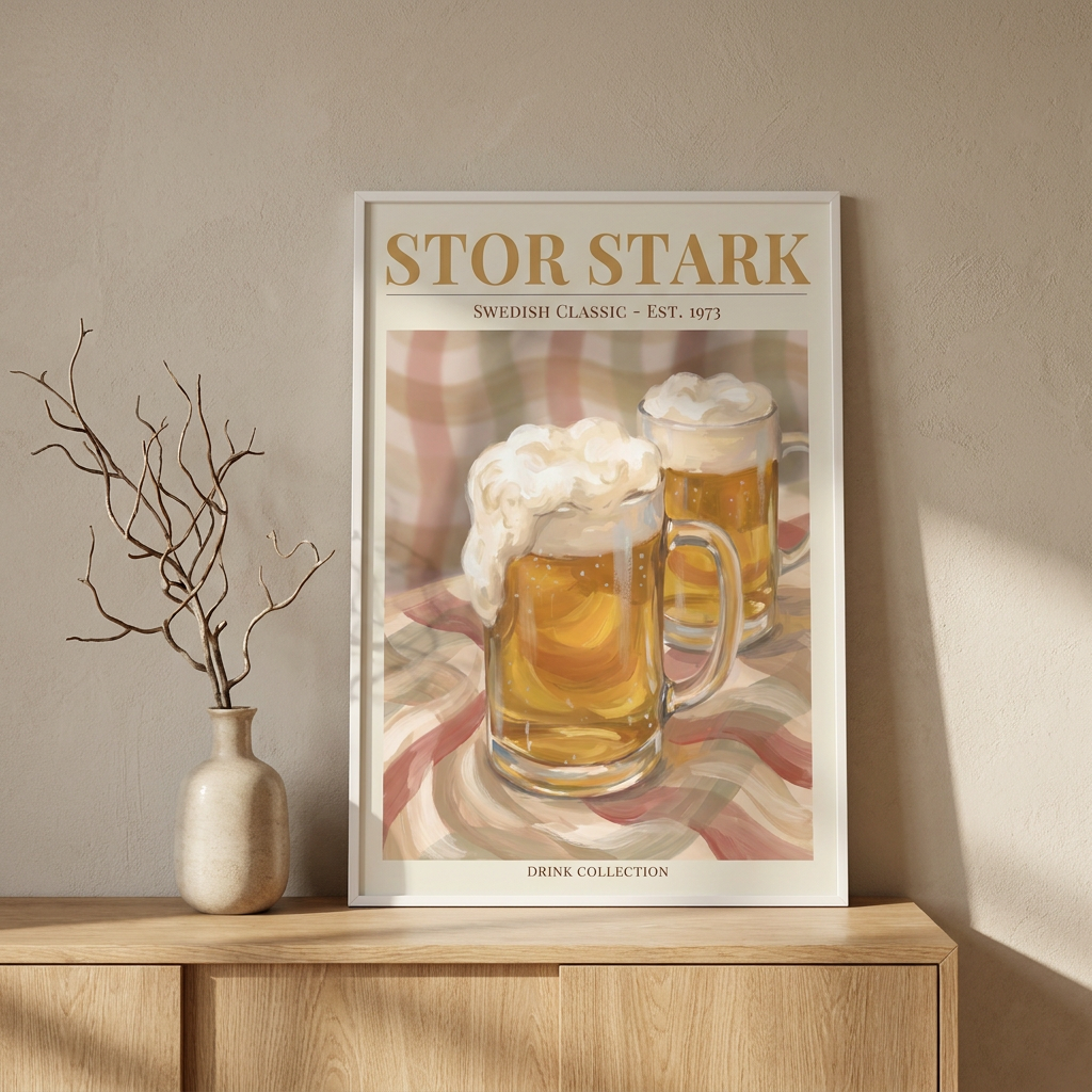 En Stor Stark Poster framed in an interior